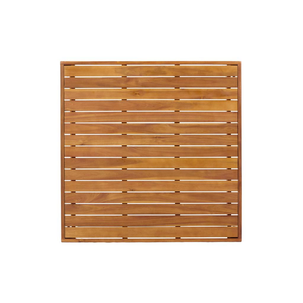 41.14-Inch Height Teak Finish Acacia Solid Wood Outdoor Dining Table