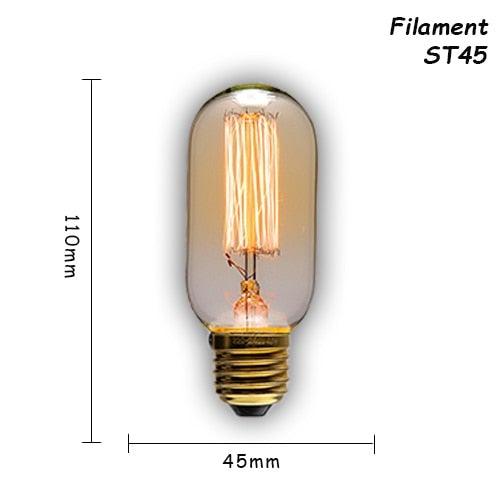 6 pcs/lot Edison Light Bulb Vintage Lamp For Home Bedroom Living Room Decor Vintage Bulbs Antique Style Incandescent Light Bulbs For Chandeliers Wall