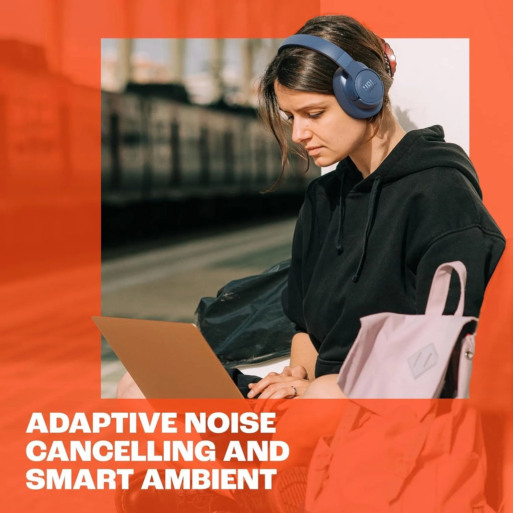 JBL Tune Wireless Over-Ear Headphones, Adaptive Noise Cancelling, Smart Ambient, Bluetooth 5.3
