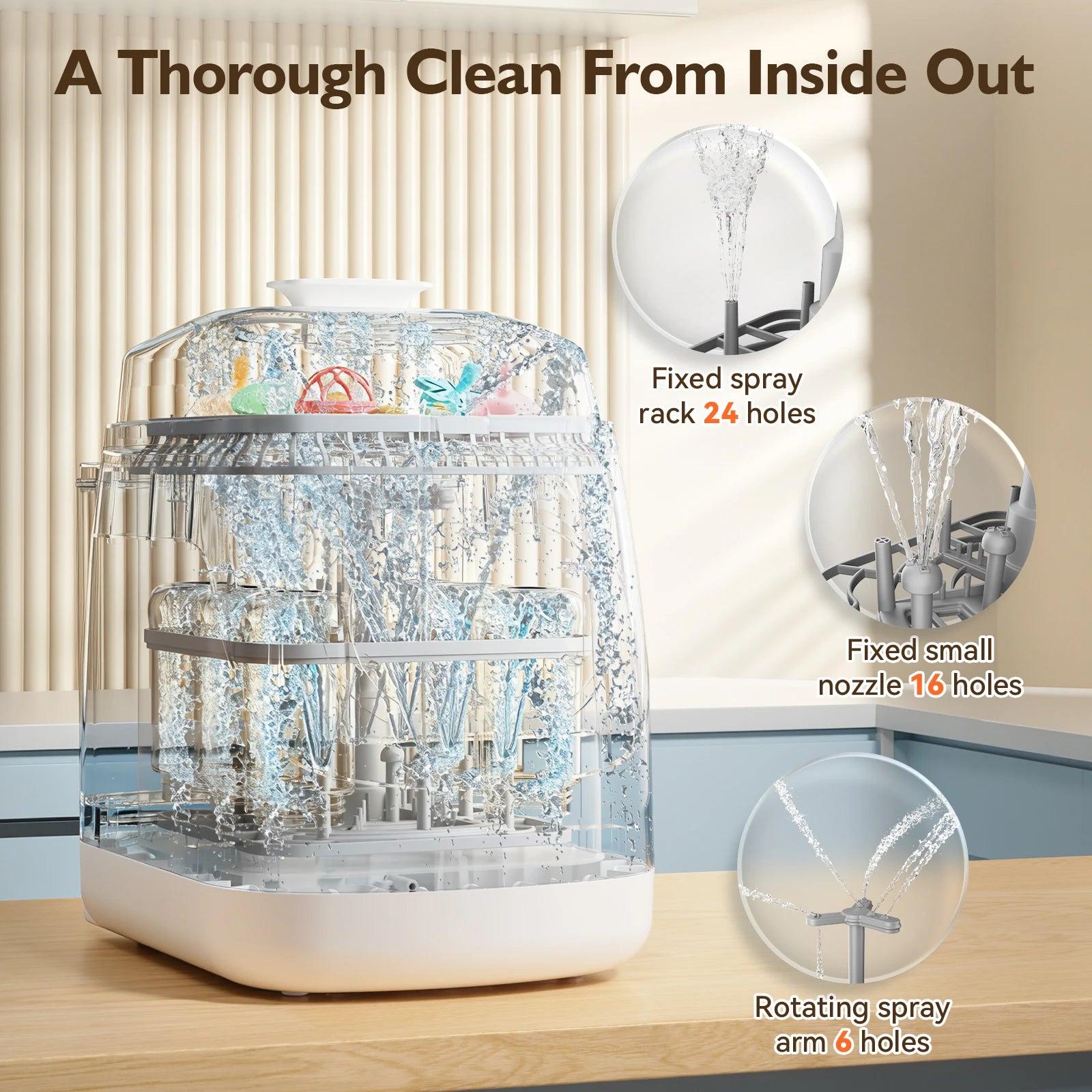 Multi-functional Baby Bottle Washer Sterilizer and Dryer