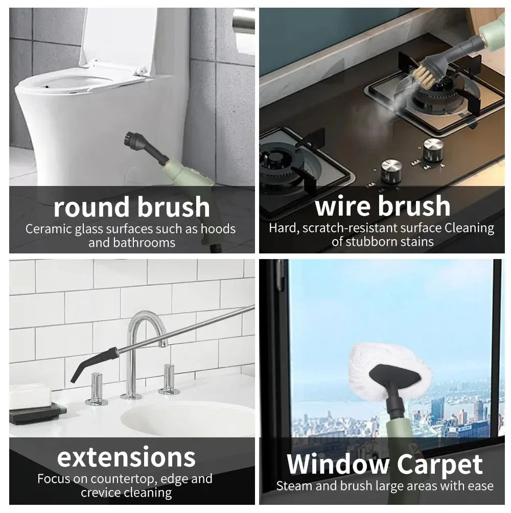 1500W Portable Household Steam Cleaning Machine With Multiple Accessories