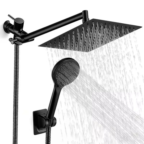 12 Inch Shower Head with Handheld Spray Combo And Adjustable Arm, High-Pressure Rain Shower Head