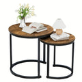 Coffee Table - Wood Grain Wooden Round