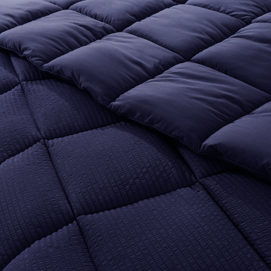 Kasentex Reversible All-Season Comforter Twin/Queen/King - Cozy Down Alternative Bedding