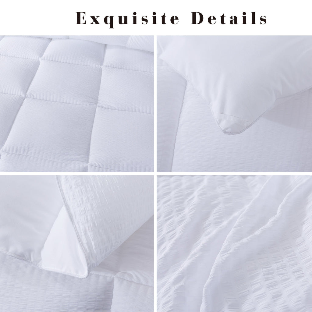Kasentex Reversible All-Season Comforter Twin/Queen/King - Cozy Down Alternative Bedding