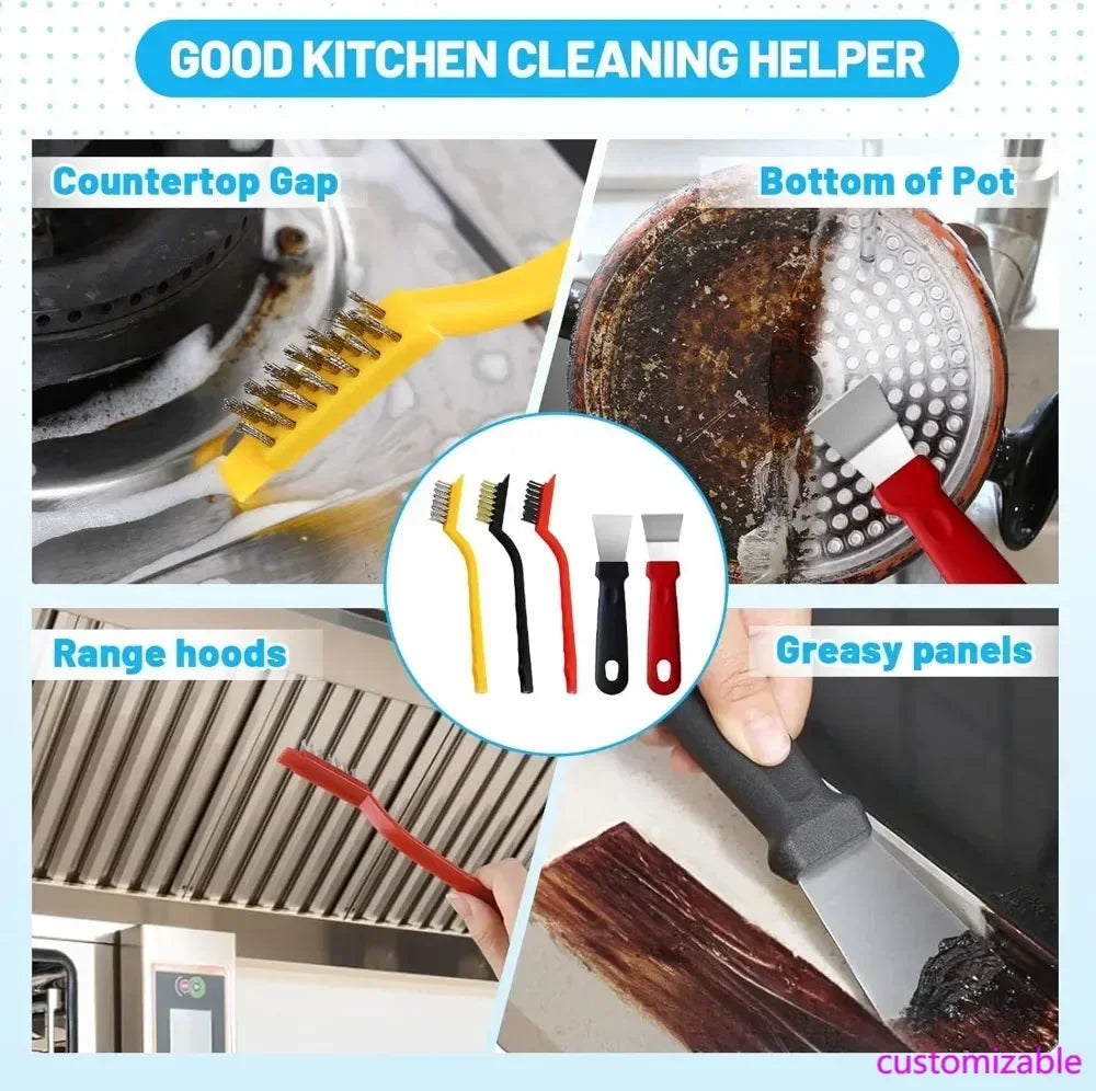 16Pcs Deep Cleaning Brush Set for Tight Spots, Window Grooves, Tiles, Sinks & Bottles