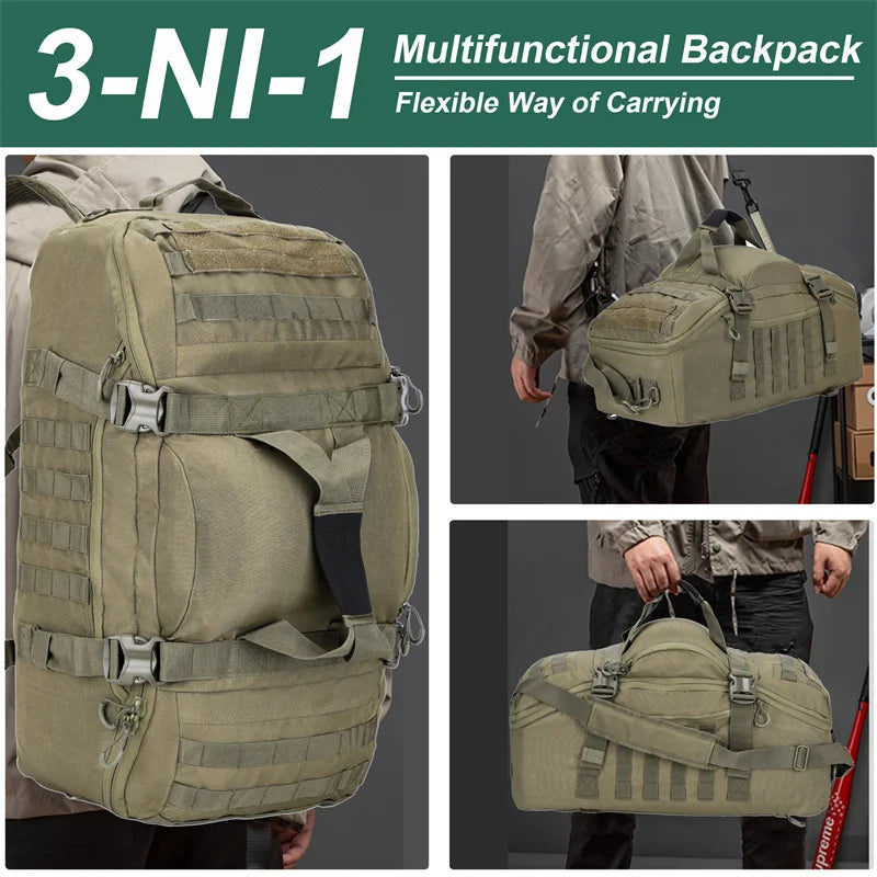 Tactical Backpack Large Duffel Bag Hiking Camping Travel Bags