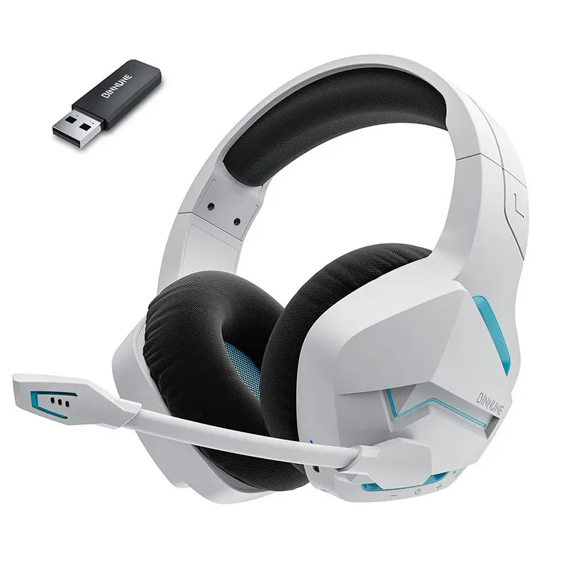 Wireless Gaming Headset with Mic for PC PS4 PS5 2.4G Bluetooth USB Gamer Headphones with Mic for Laptop Computer