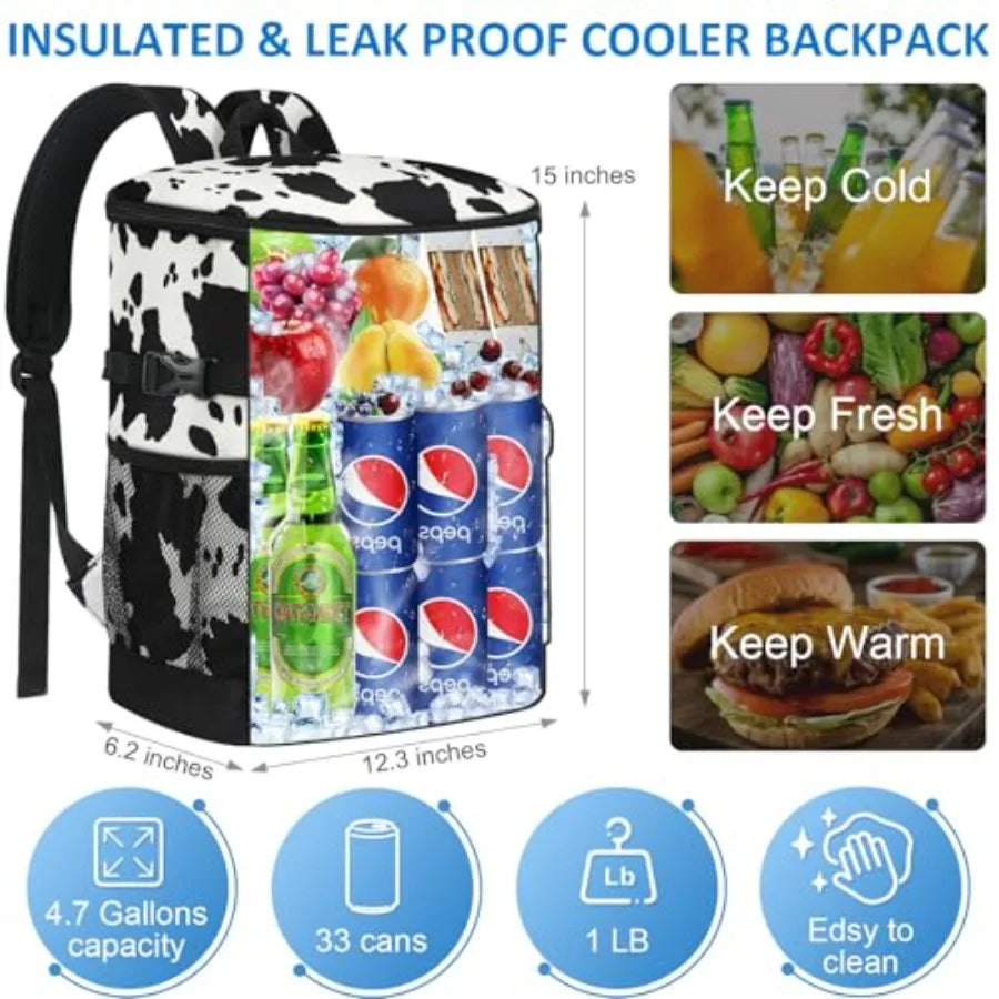 33/40 Cans Backpack Coolers Insulated Leak Proof