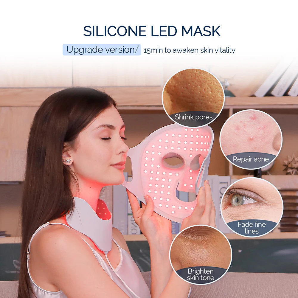 Red Light Therapy Flexible Facial Beauty Mask