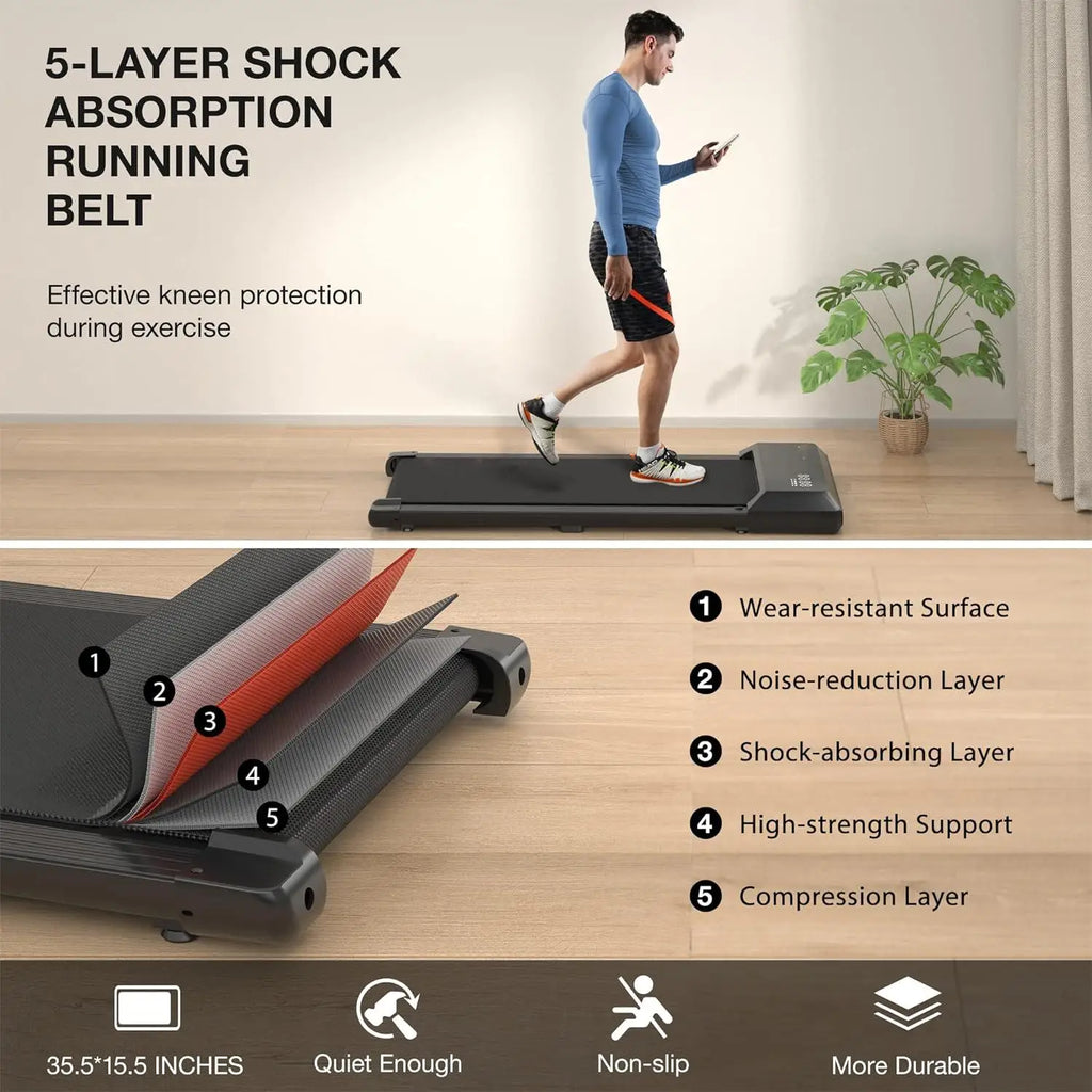 Super run  2-in-1 Home/Office 2.5 HP Walking Treadmill