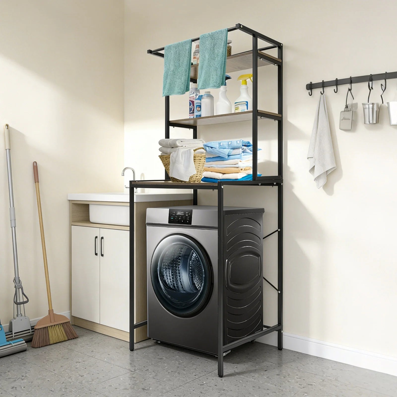 Over Washing Machine Laundry Storage