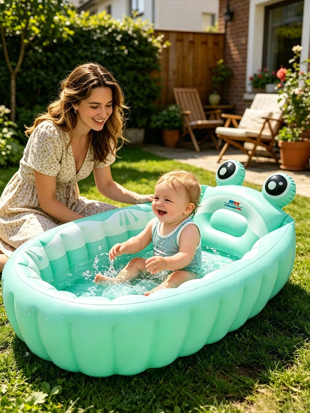 Foldable & Inflatable Baby Bath Tub for Newborn to Toddler (0-3 Years)