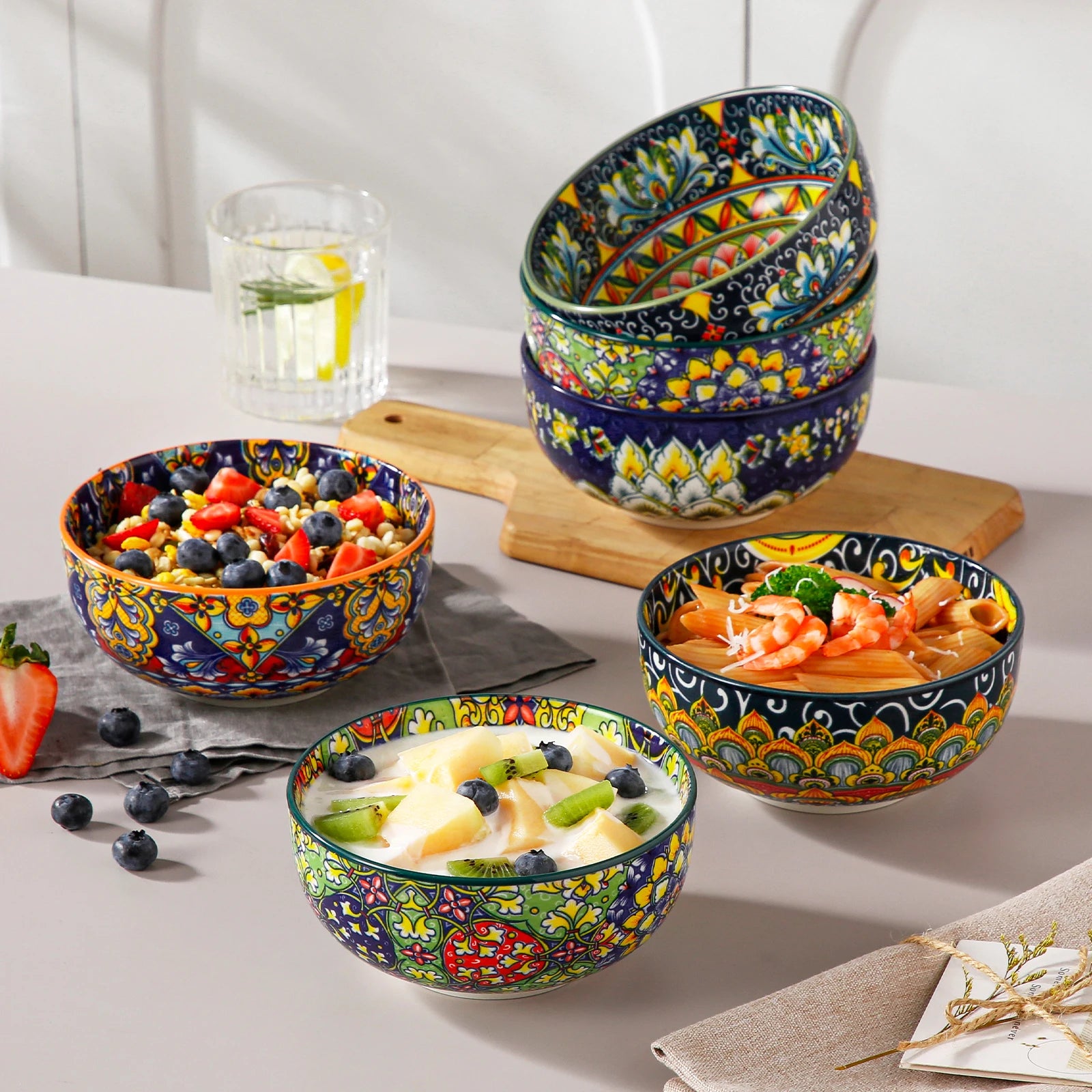 vancasso 6/12 Piece Cereal Bowls Set 28 Oz