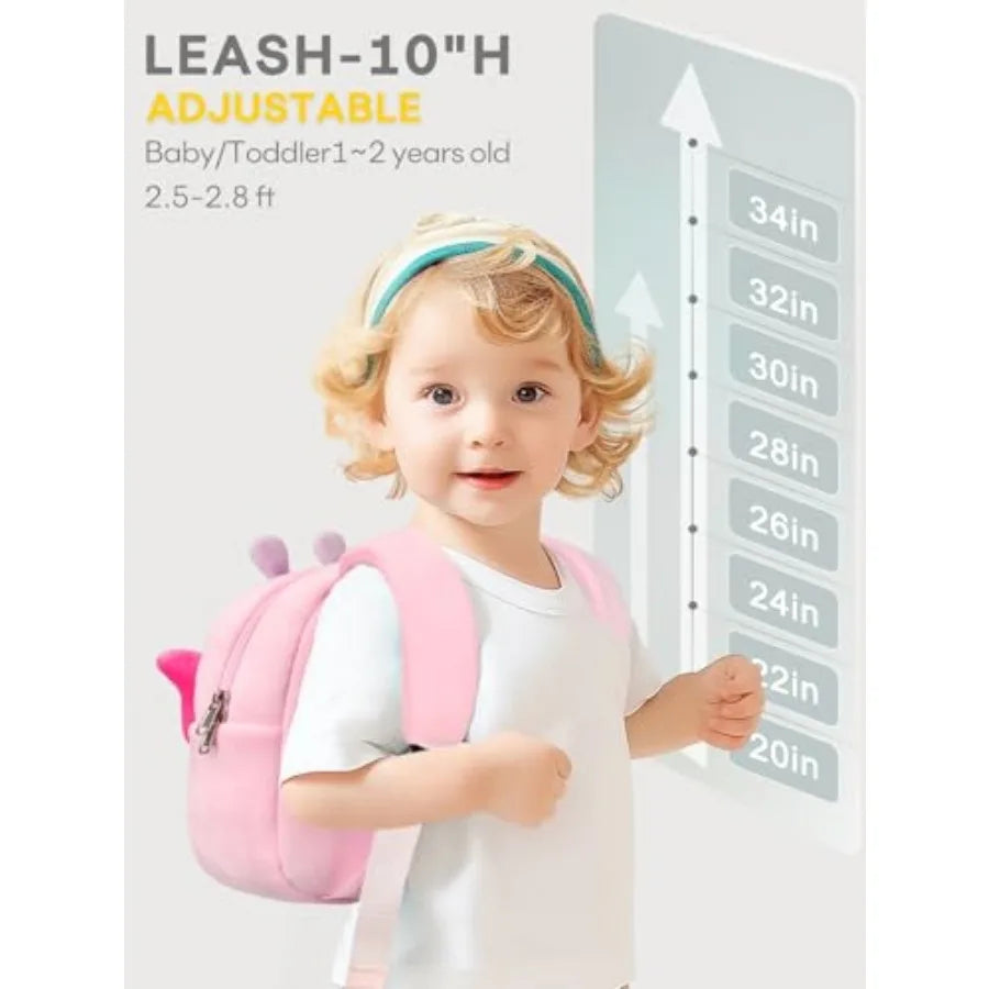 Toddler Backpacks for Girls 2-4: Plush Backpack -3D Animal Cartoon Mini Travel Bag -10 inch Toddler Backpack Leash