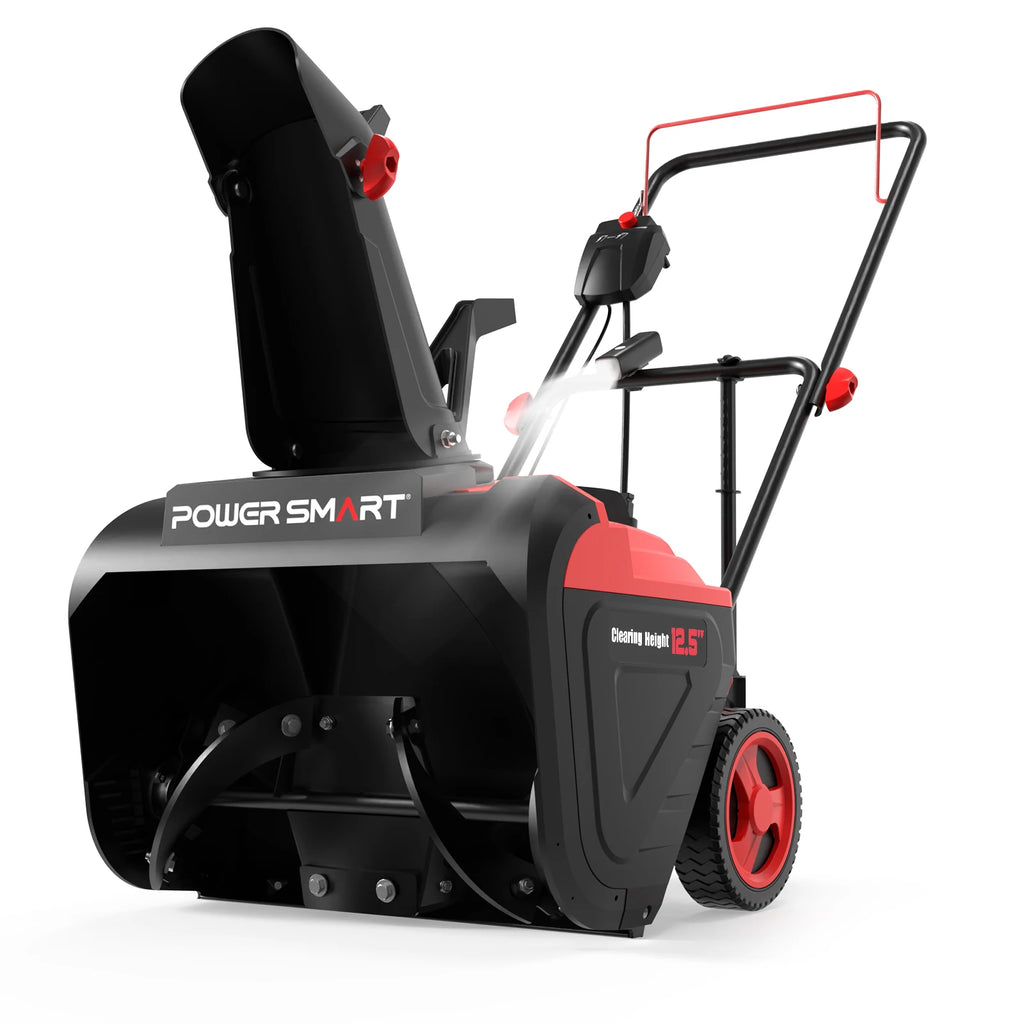 Electric Snow Thrower, 21" Snow Blower with 180° Chute, LED Light, Lightweight for Yard, Driveway & Sidewalk