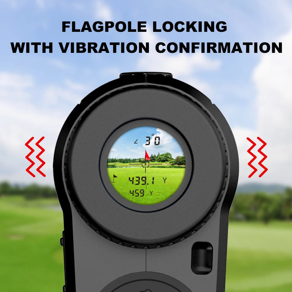 1000Yards Golf Rangefinder, 6x Magnification , Flag-Lock Vibration, and Slope-Compensated Distance Function for Golfers
