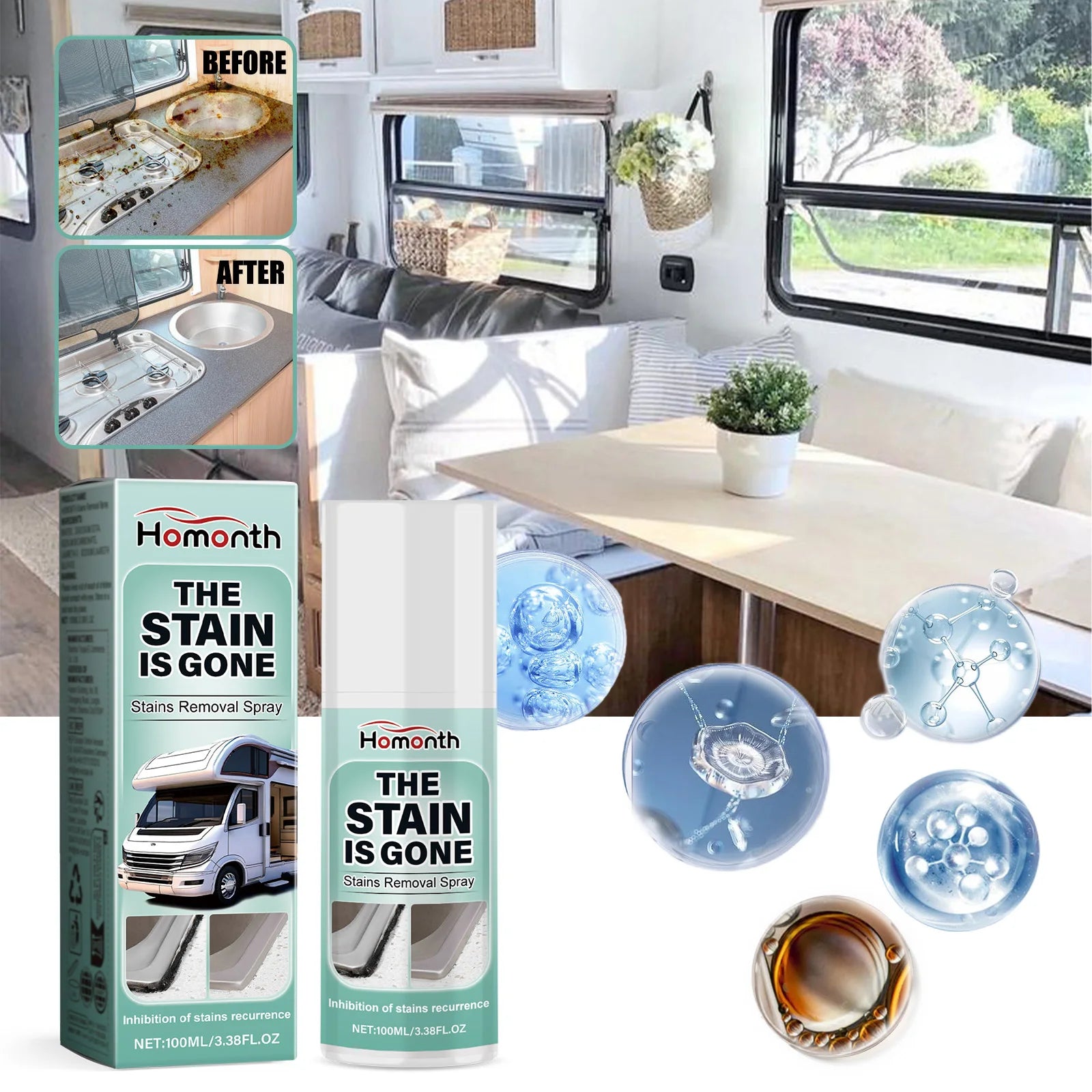 Brightening Car Interior Dirt Cleaning Multi-function Cleaning Spray