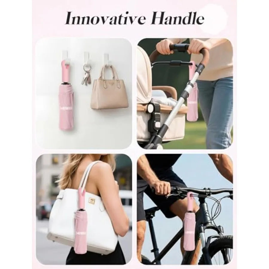Travel Umbrella Compact for Backpack, Car, Walking, Automatic UV Umbrella for Sun Protect