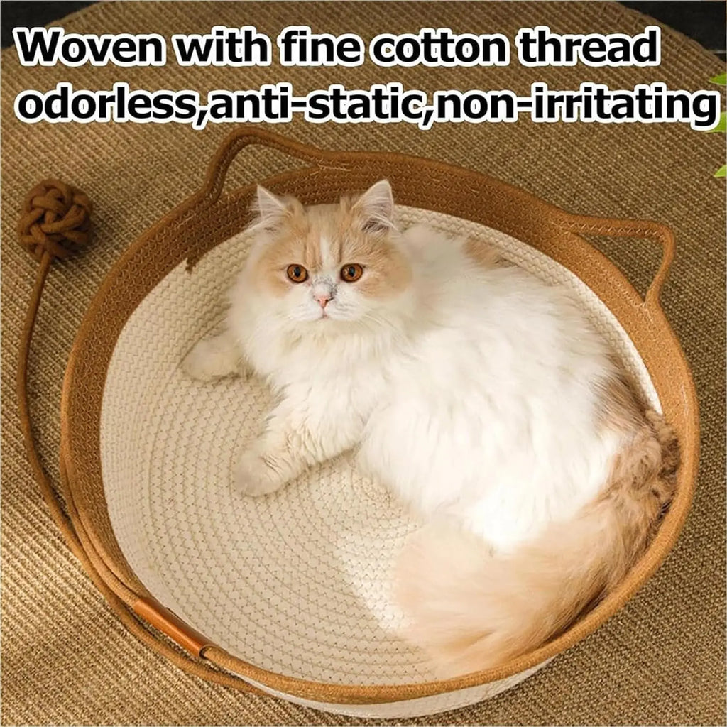 Handwoven cat Basket