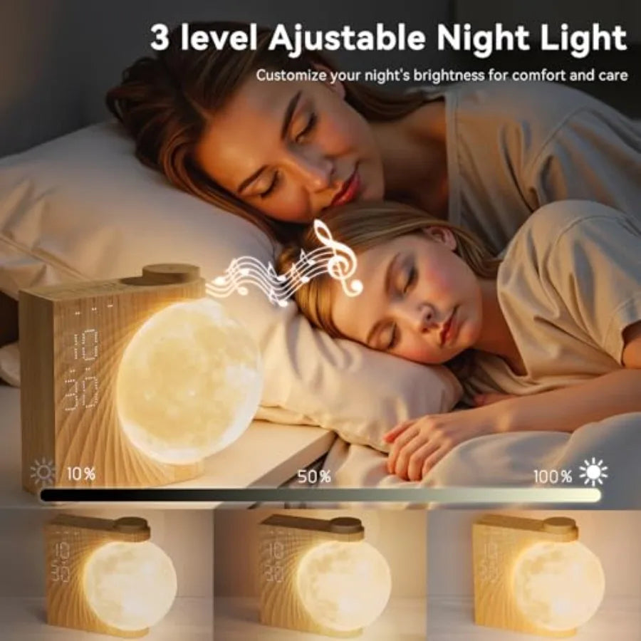 Sunrise Alarm Clocks for Heavy Sleepers, Night Lamp Clocks for Bedrooms with Moon Light, 10 Light Effects, 30/60/90 Timer,