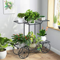 6 Tier Garden Cart Plant Holder Wrought Iron