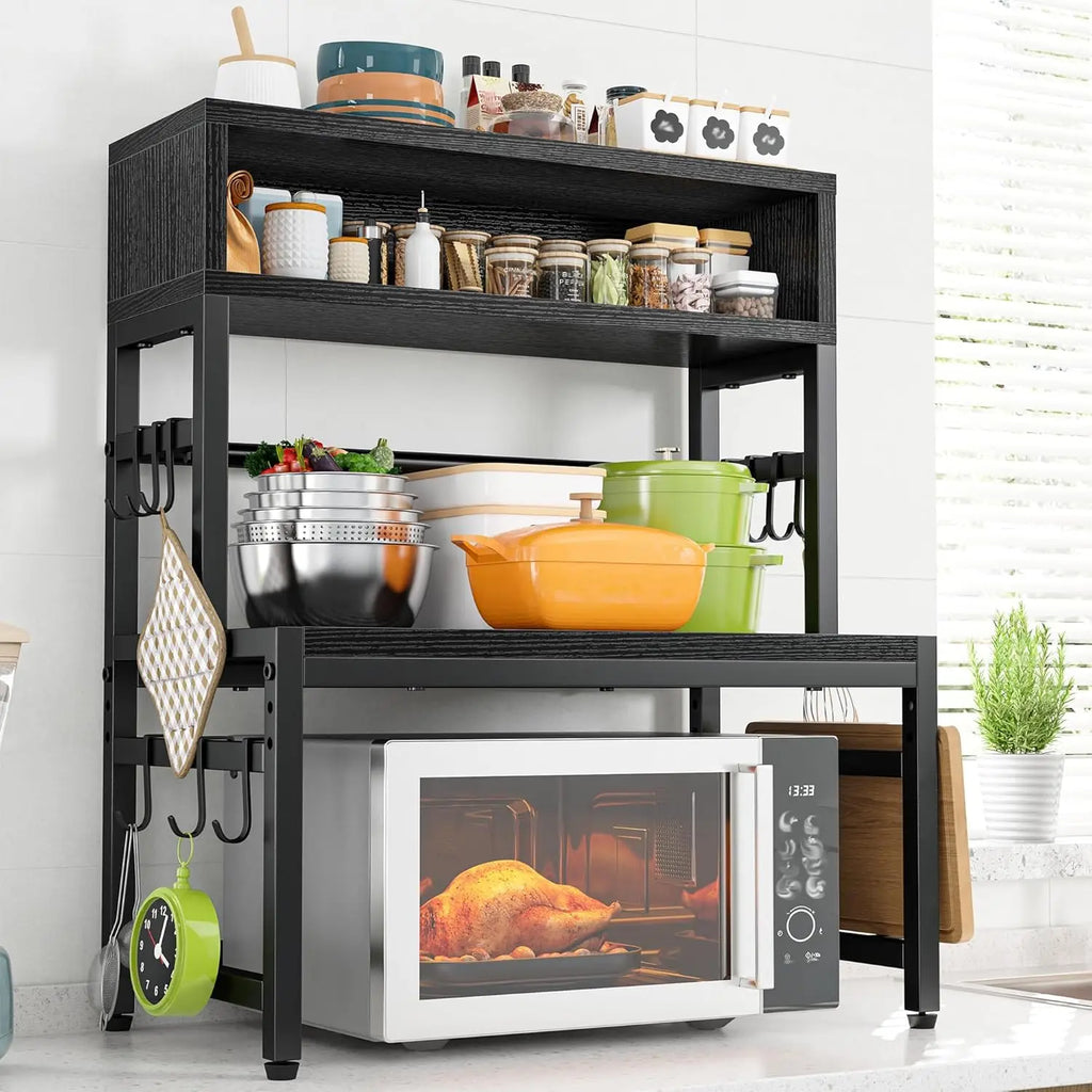 4-Tier Microwave Stand Brown 205LB
