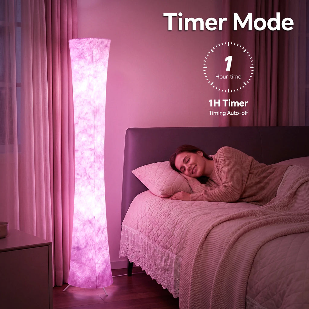 Corner Lamp with Tyvek Fabric, Music Sync, Remote Control, LED