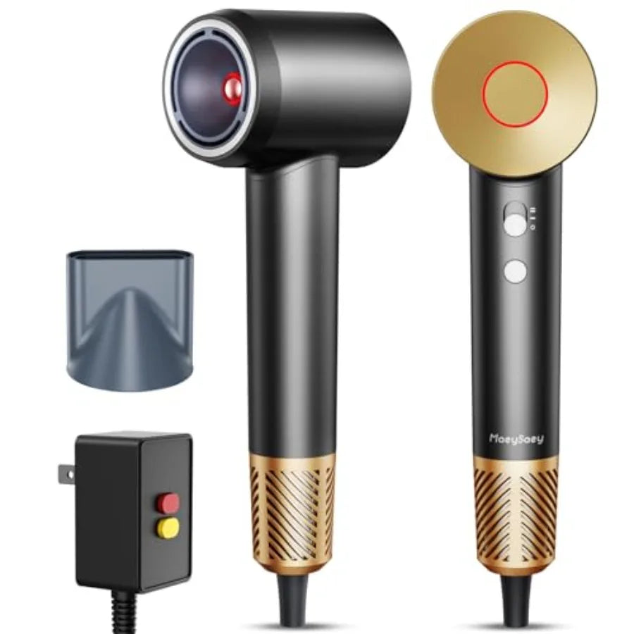 Infrared Hair Dryer, 160000 RPM Low Noise Blow Dryer for Women and Men, Professional Negative Ions Frizz Control and No Heat Da