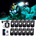 Underglow Rock Lights 8 /12 Pods Led Multi Color App Remote Control  Music Mode  Well For Pickup ATV RZR UTV Chassis Light