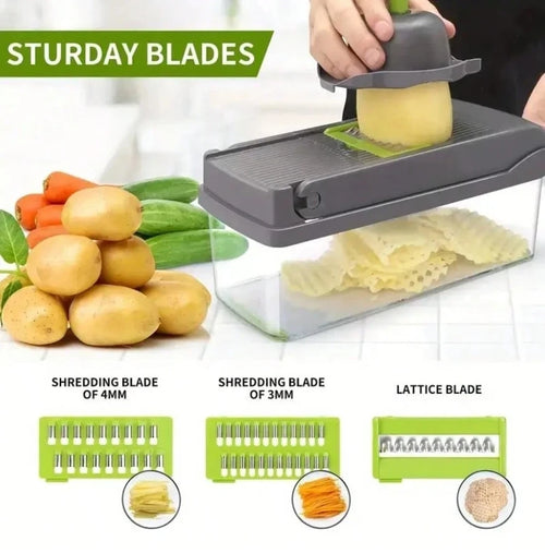 16 In 1 Vegetable Chopper, Professional Onion Chopper, Multifunctional Food Chopper, Kitchen Vegetable Slicer Dicer, Vegetable C