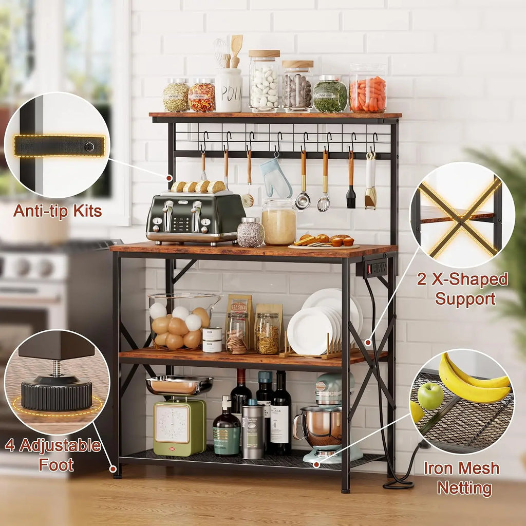Bakers Rack Coffee Bar Station