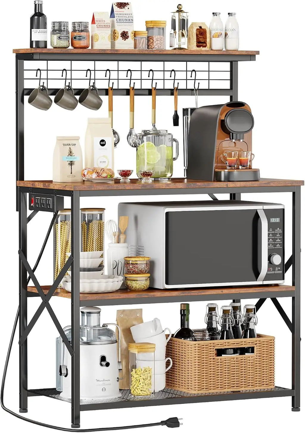 Bakers Rack Coffee Bar Station