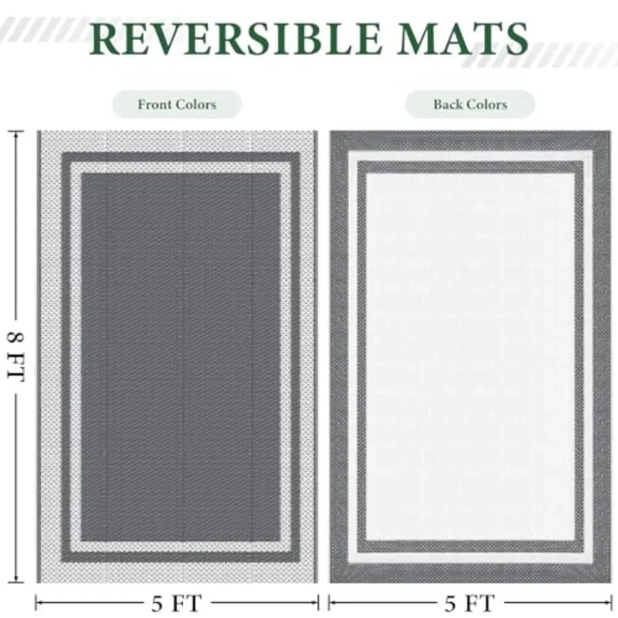 Rugs for Outside RV, Large Waterproof Outdoor Area Rugs for Patio, Deck,
