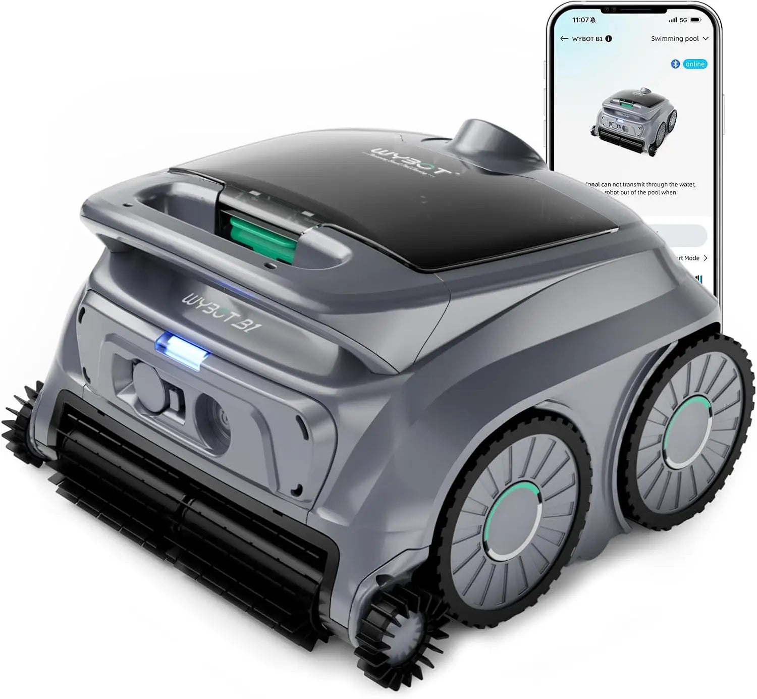 2026 New B1 Robotic Pool Cleaner Floor and Wall Cleaning 120min Runtime Cordless Pool Vacuum for Inground Above Ground Pools