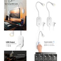 LED Wall Mount Reading Light for Bed, Reading Lamp with USB Output 5 Brightness Levels Touch Control Book Lights