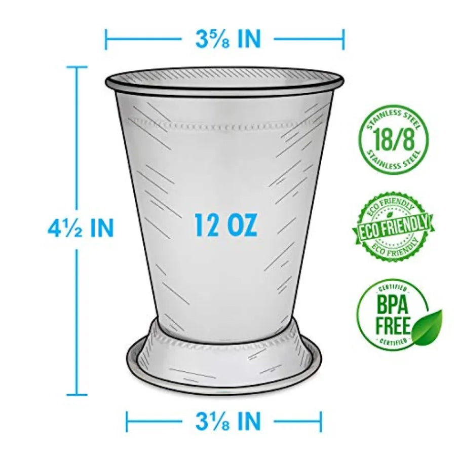 Mint Julep Cups: Stainless Steel