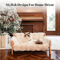 Elevated Modern Cat & Dog Sofa Chair with Thick, Wide Wood Frame, (Suitable for cats & small Dogs