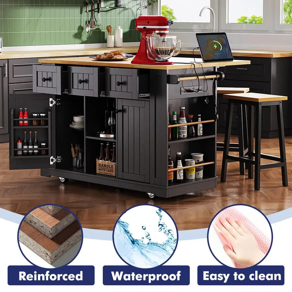 Mobile Rolling Kitchen Island