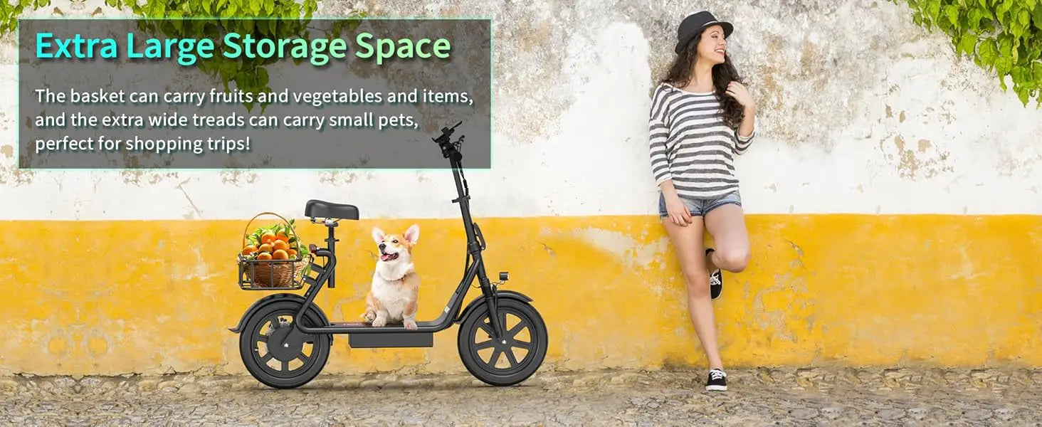 Electric Scooter for Adults, 14" Tires, 22Mph Max Speed, 500W Motor, 28 Miles Max Range, Folding E-Scooter with Dual Suspension