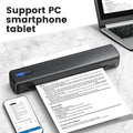 A4 Portable Inkless Thermal Printer with 20sheets thermal paper, Supports 8.5X11 Inch American Letter Paper, Compatible with Mobile Phones And Laptops, Suitable for Home, Office, School And Travel