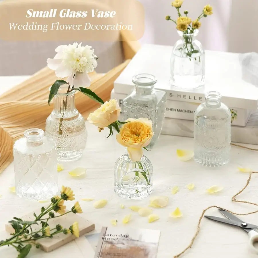 Bud Vase Set of 32PCS Wedding Centerpieces for Tables,Mini Clear Bud Vases for Flowers,Small Flower Vases Suitable for Birthday