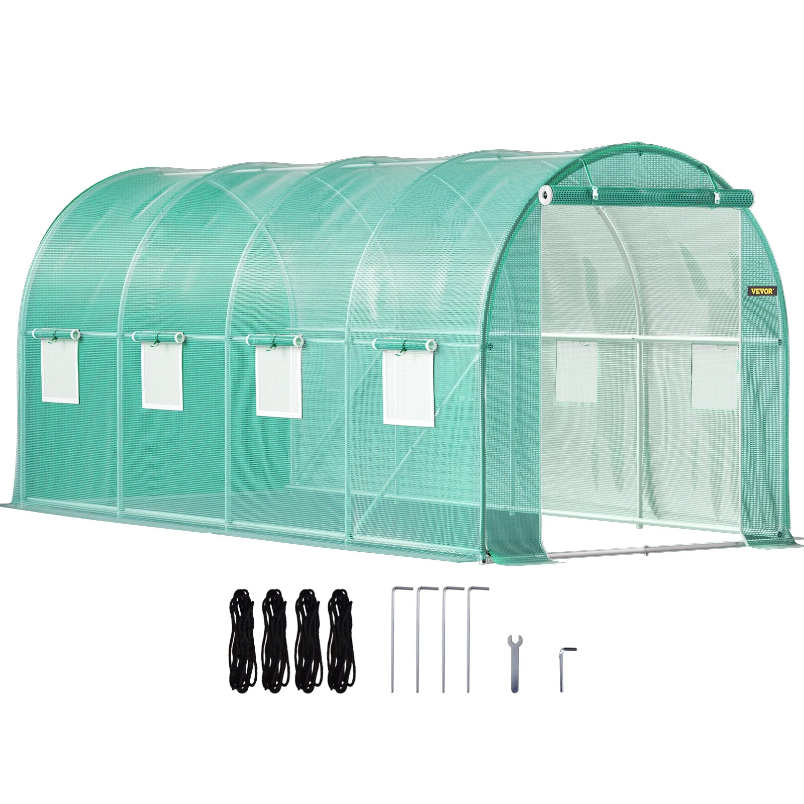 Walk-in Tunnel Greenhouse Galvanized Frame & Waterproof Cover 15x7x7/10x7x7/20x10x7/12x7x7 ft