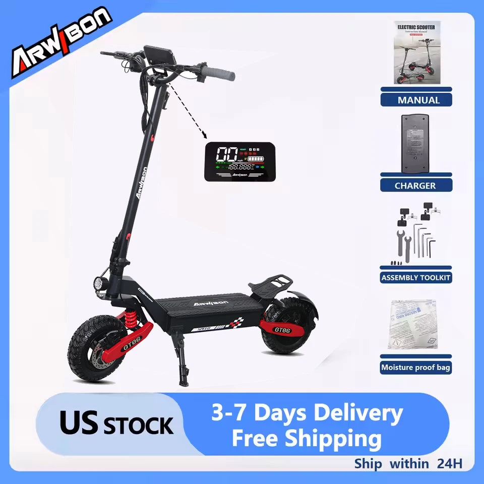 Foldable E-Scooter for Adults -Max Speed 25MPH,  11"Off-Road Tires | US Stock, Factory Direct
