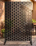 48 W X 75 H Freestanding Steel Decorative Garden Fence Privacy Divider Panels For Patio Yard Balcony And Pool Enclosure