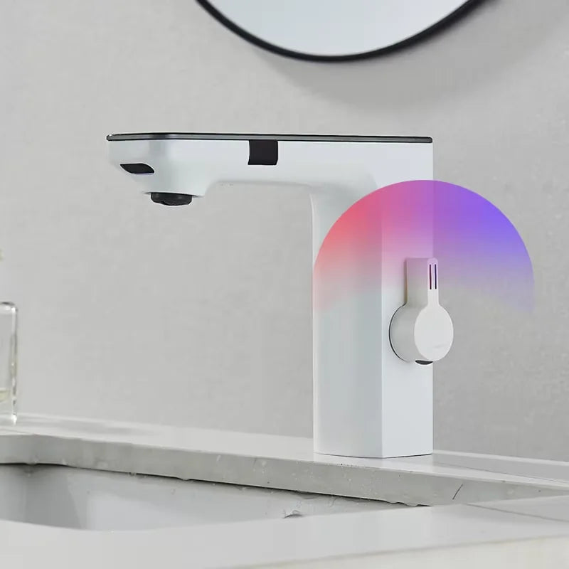 Bathroom Basin Faucets Touch Sensor Digital LED Temperature Display Hot Cold Water Intelligent Sink Faucet Water Tap