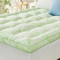 Viscose Made from Bamboo Pillow Top Thick Size Mattress Pad for Back Pain, Ultra Soft and Cooling