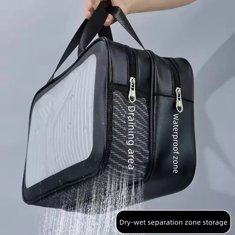 wet dry  makeup bag portable washing bag cosmetic storage bag travel fitness swimming essentials