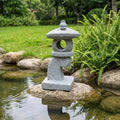 14'' High Asian Solar-Powered Zen Pagoda Garden Statue