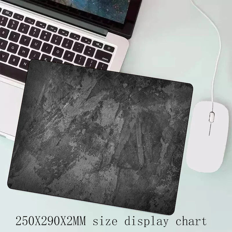 Gray Mouse Pad – Large & Small Overlocked XXL Desktop Keyboard Table Pad, Gaming Desk Mat for PC